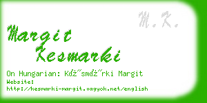 margit kesmarki business card